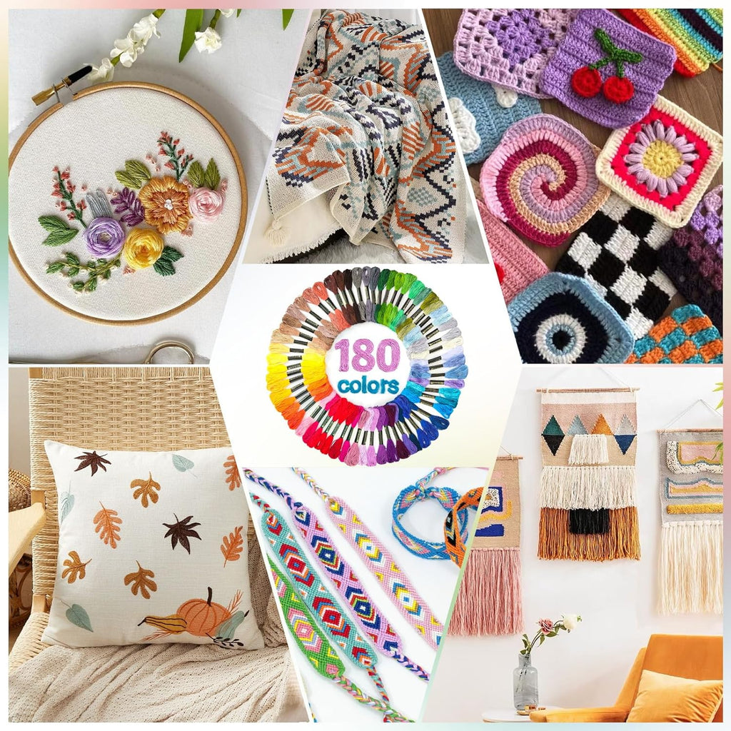 LOVIMAG Embroidery Thread Kit, 180 Pieces - Packaging