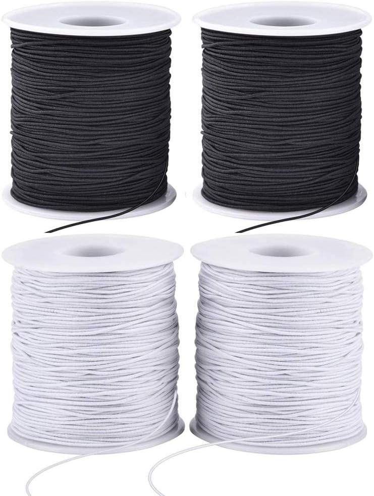 LUSTEMBER Elastic String for Bracelets, 4 Rolls