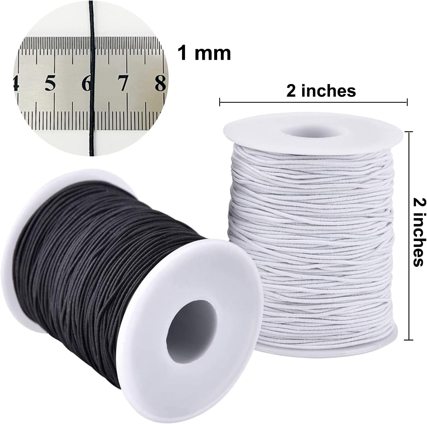 LUSTEMBER Elastic String for Bracelets, 4 Rolls - Detail view