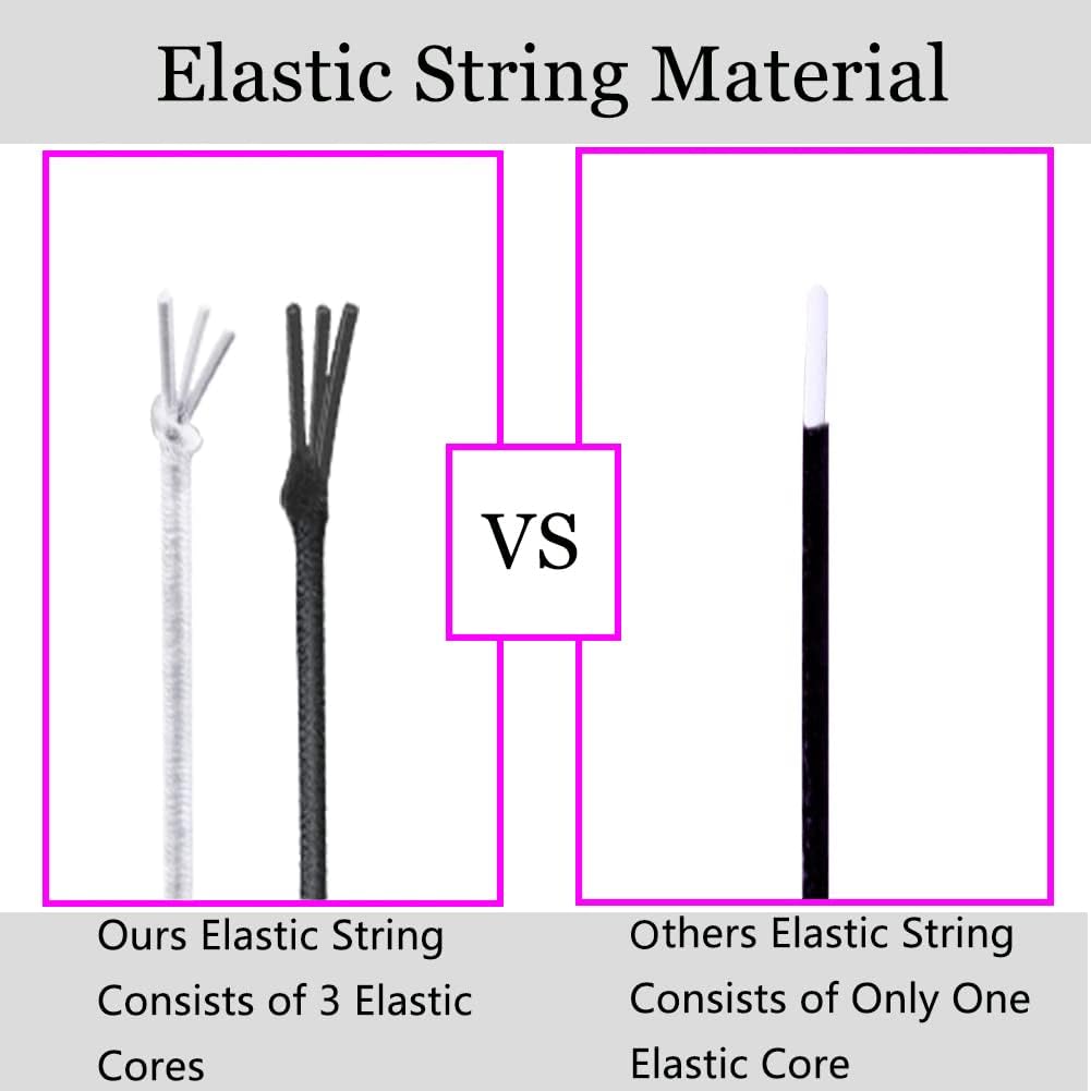 LUSTEMBER Elastic String for Bracelets, 4 Rolls - Alternate angle