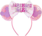 LYLIN Birthday Mouse Ears Headband, Pink