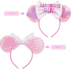 LYLIN Birthday Mouse Ears Headband, Pink - Size reference