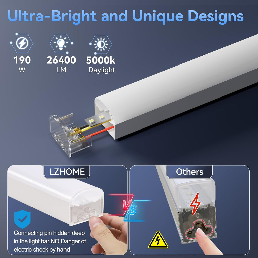 LZHOME Hexagon LED Garage Lights, 25 Pack - In use