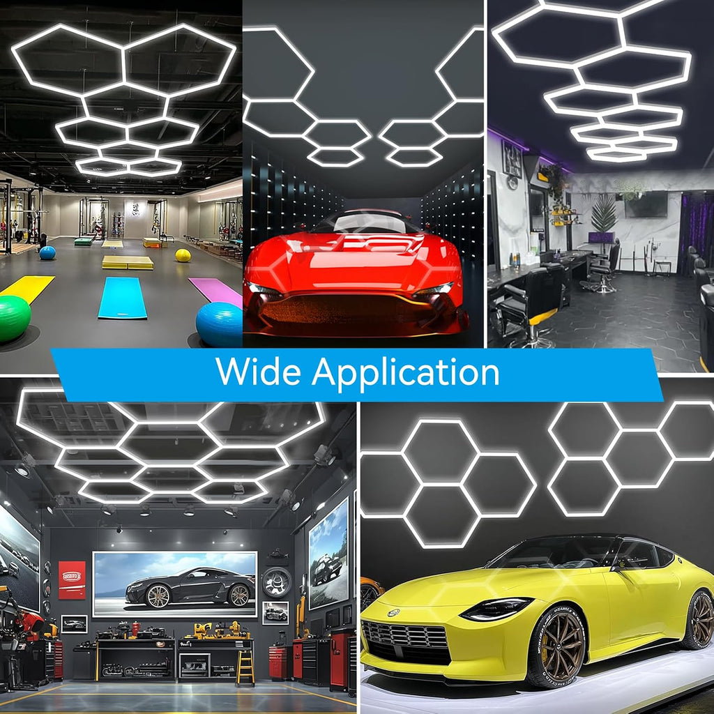 LZHOME Hexagon LED Garage Lights, 25 Pack - Additional view