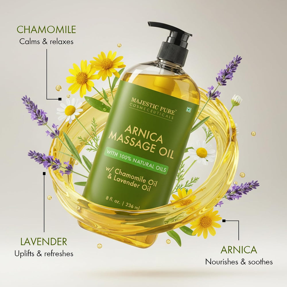 Majestic Pure Arnica Massage Oil - Close-up