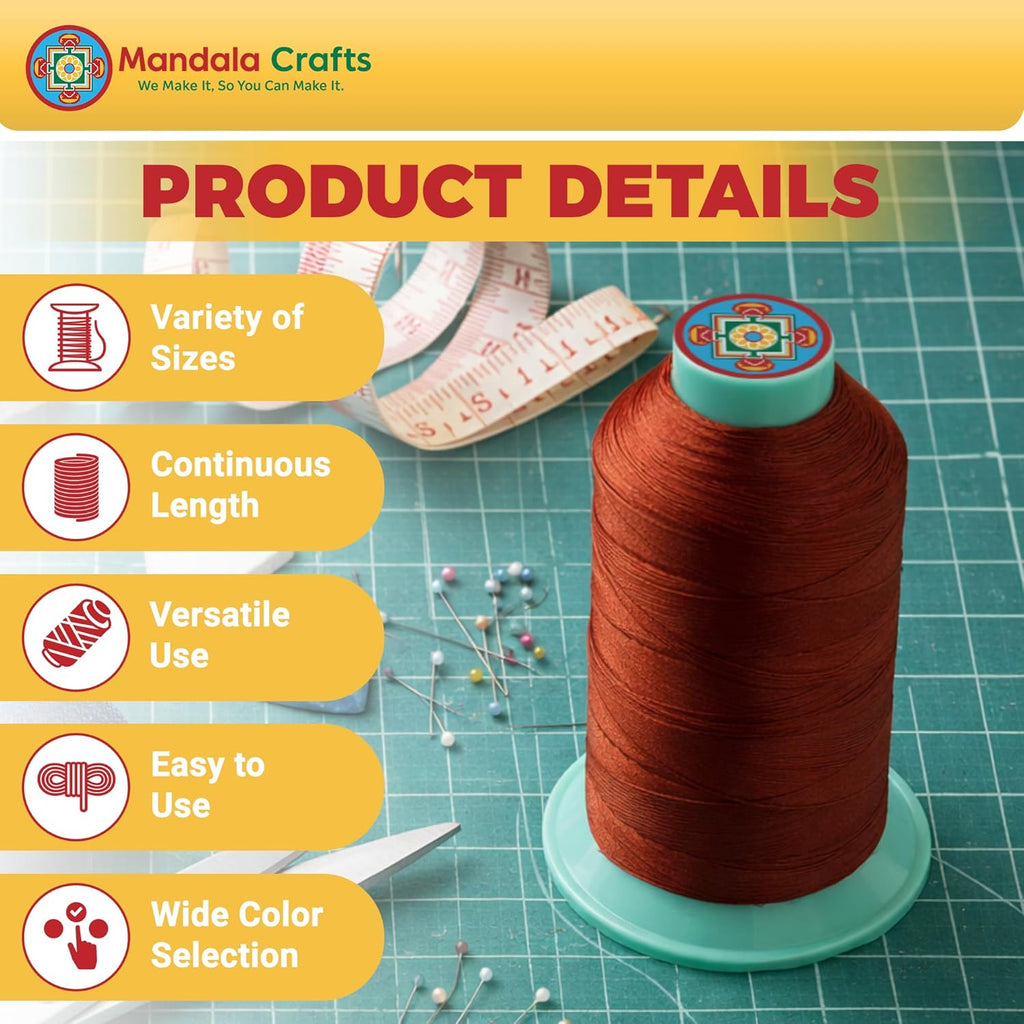 Mandala Crafts Bonded Nylon Thread, 1500 Yds - Close-up