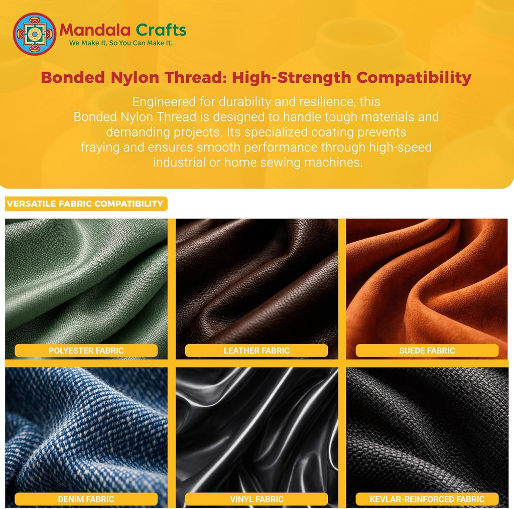 Mandala Crafts Bonded Nylon Thread, 1500 Yds - In use