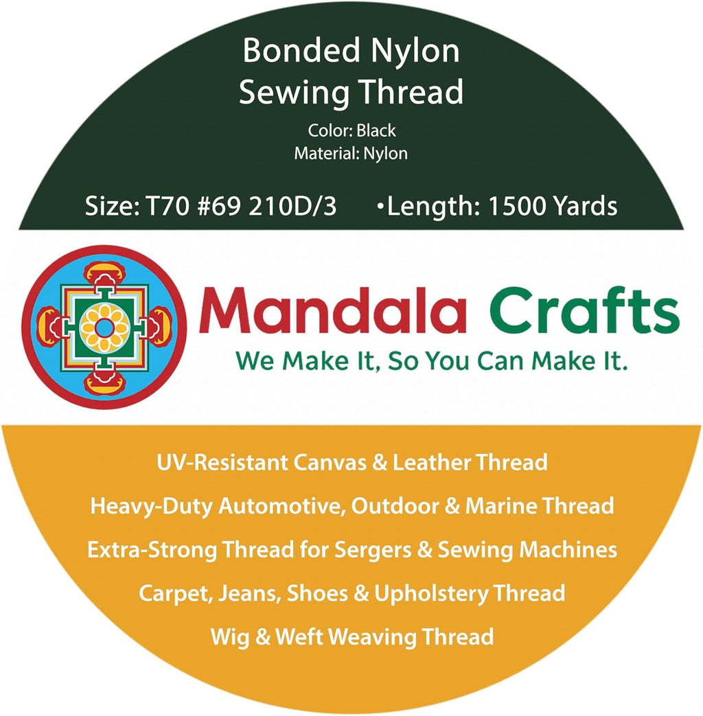 Mandala Crafts Bonded Nylon Thread, 1500 Yds - Additional view