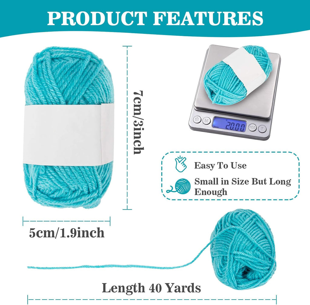 MAQIHAN Acrylic Yarn for Crocheting, 15 Pack - Packaging
