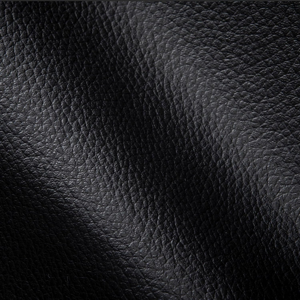 Marine Vinyl Faux Leather Fabric, 1 Yard, Black - Close-up