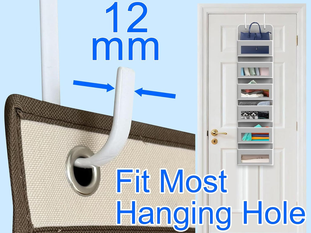 Mars-Rock Over Door Steel Hooks, 4 Pack - Alternate angle