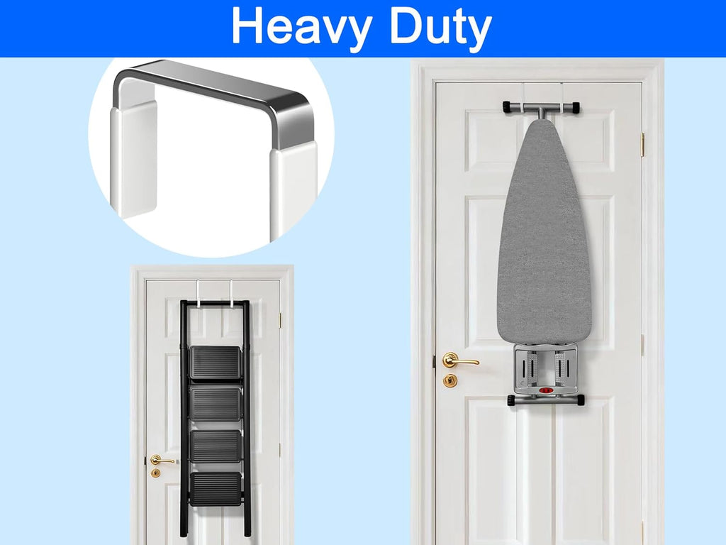 Mars-Rock Over Door Steel Hooks, 4 Pack - Close-up