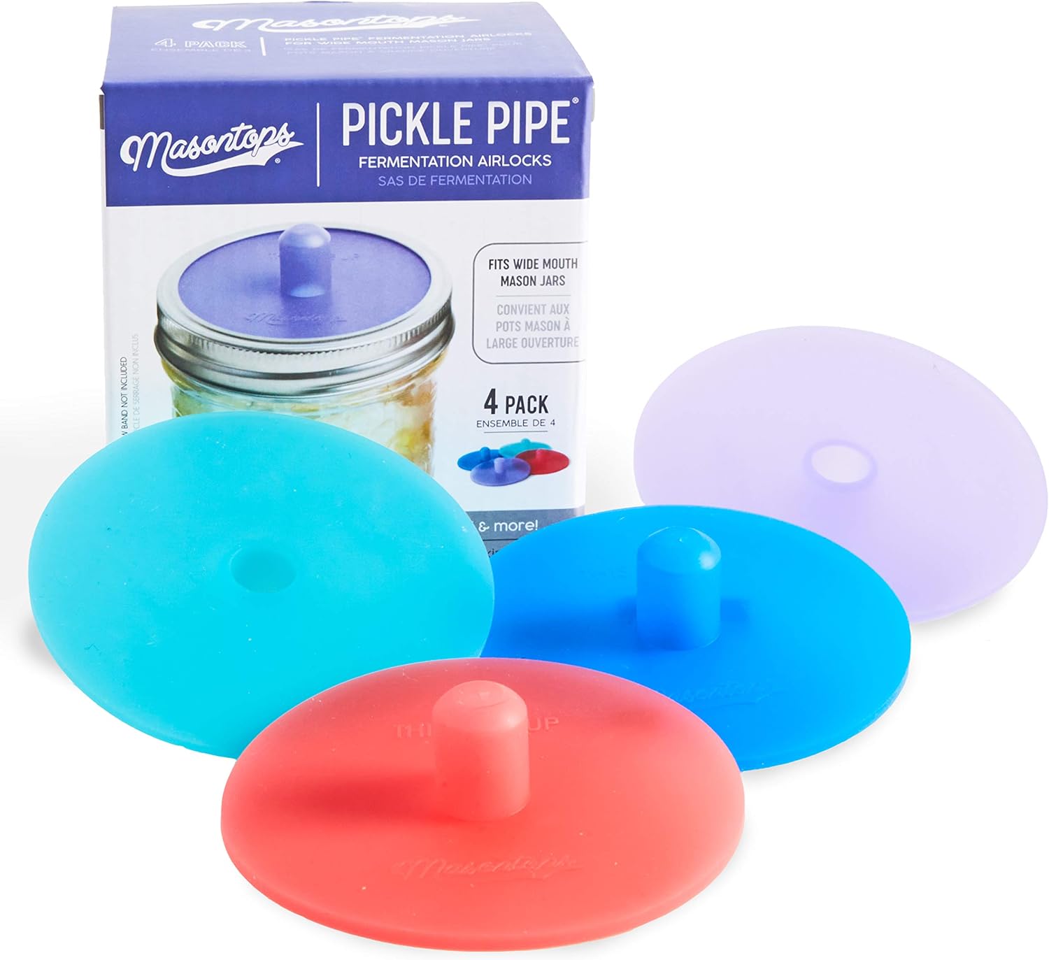 Masontops Pickle Pipes Fermentation Lids