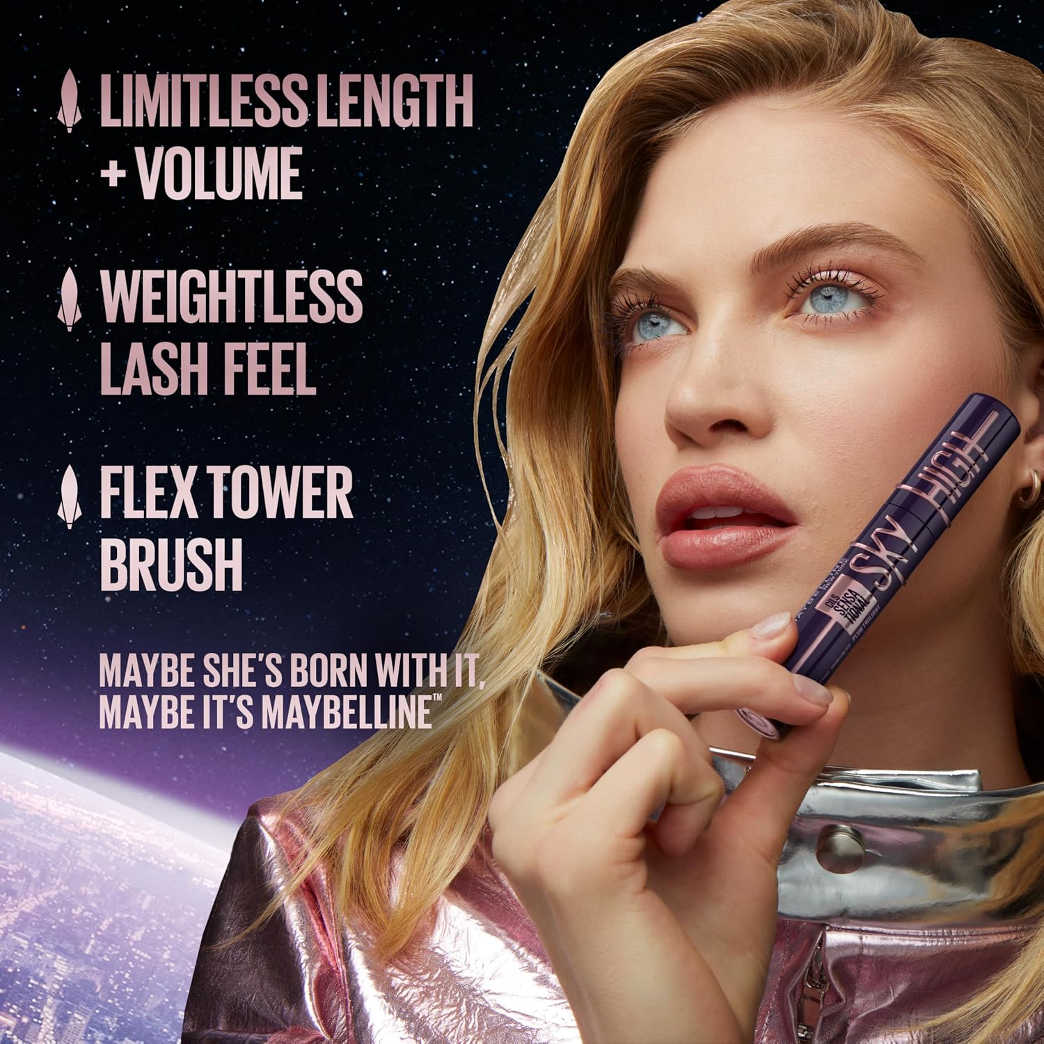 Maybelline Sky High Mascara - Blackest Black - Alternate angle