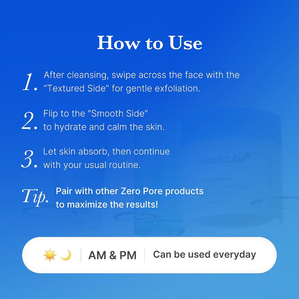medicube Zero Pore Pad 2.0 Toner Pads - Packaging
