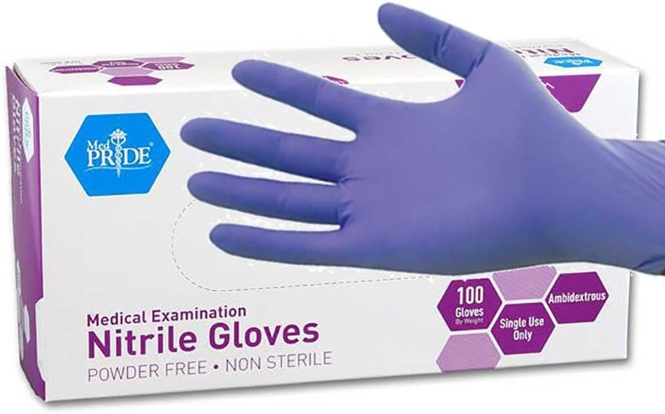 MedPride Nitrile Exam Gloves - Box of 100