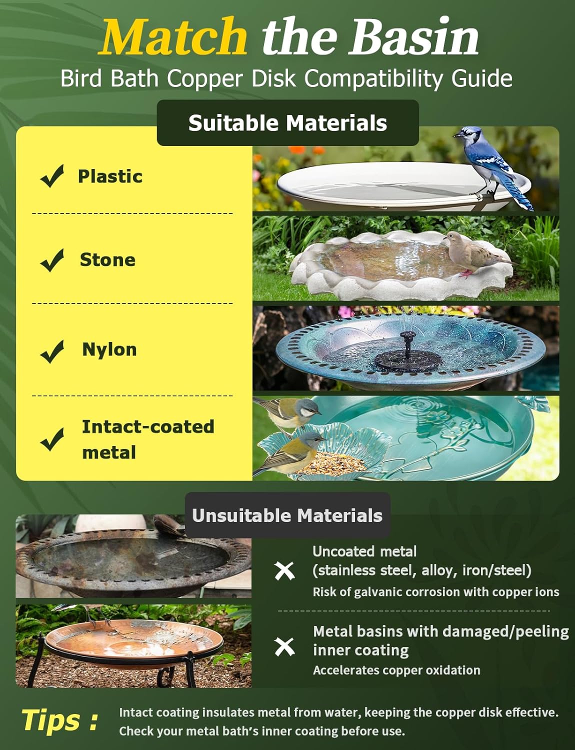 Mellbree Copper Bird Bath Cleaning Disc - Alternate angle
