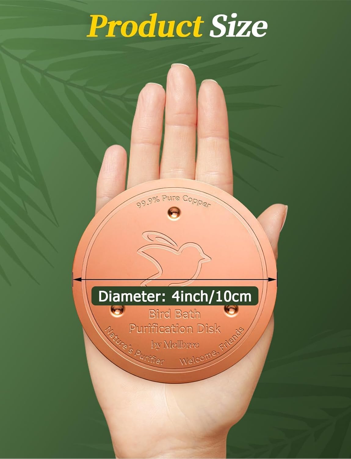 Mellbree Copper Bird Bath Cleaning Disc - Packaging