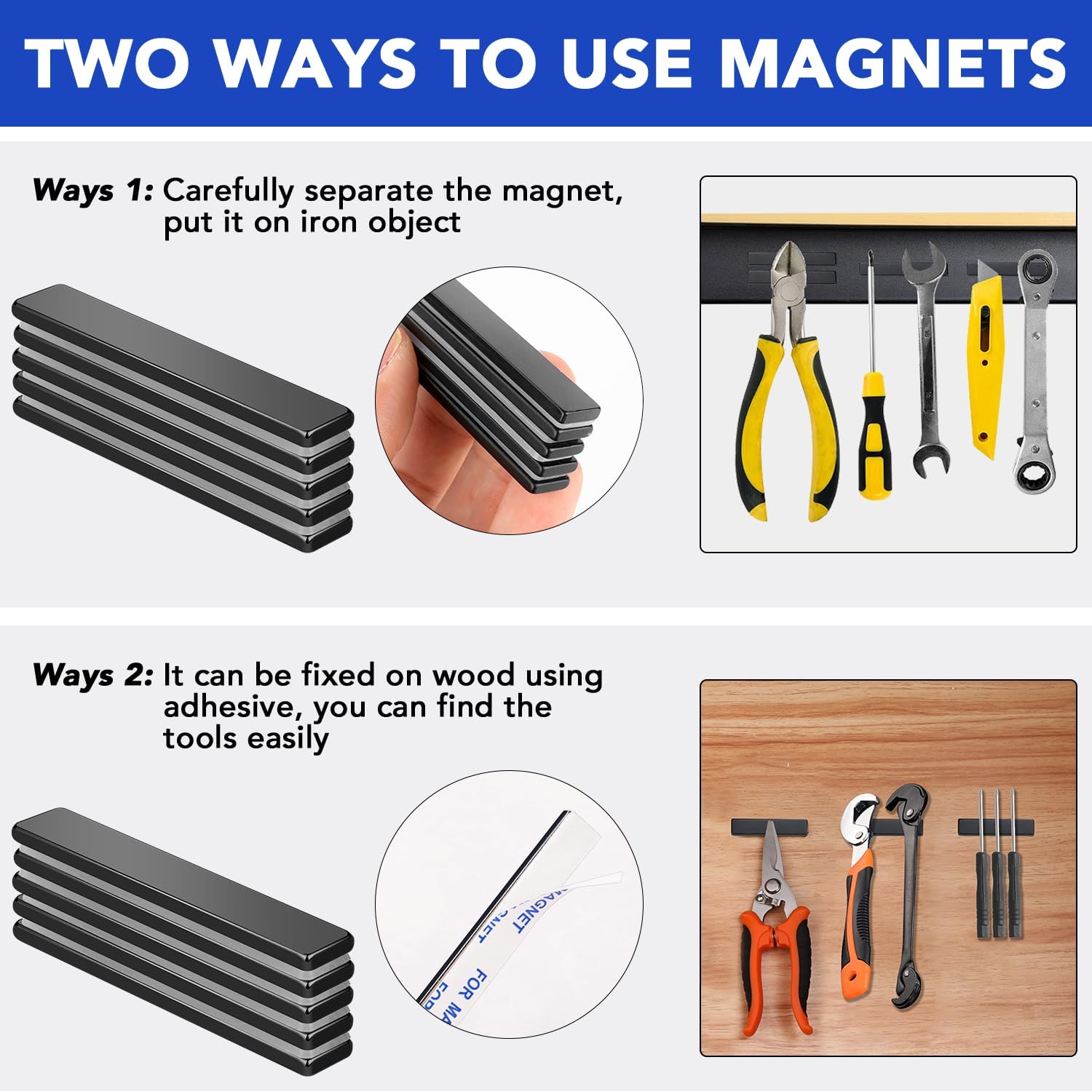 MIKEDE Neodymium Magnets - 5 Pack - In use