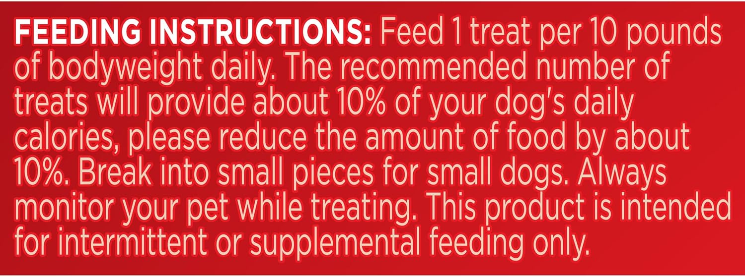 Milk-Bone Soft & Chewy Dog Treats, Beef & Filet Mignon - Size reference