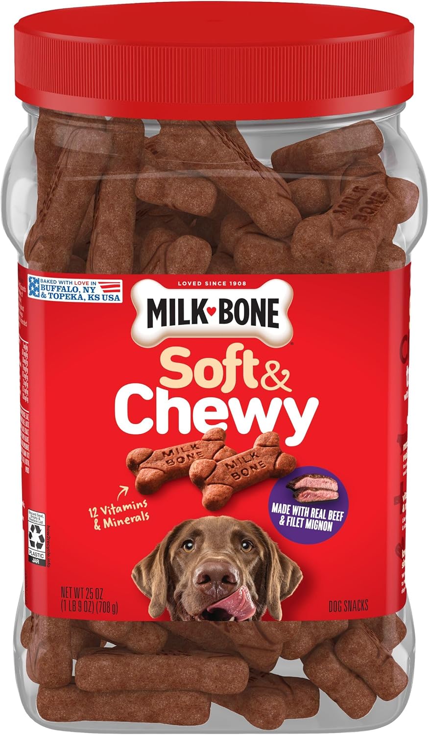 Milk-Bone Soft & Chewy Dog Treats, Beef & Filet Mignon - Feature highlight