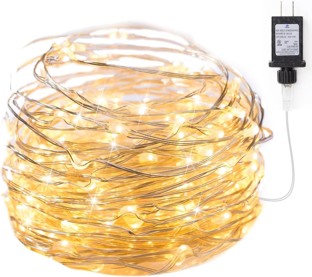 Minetom 33Ft 100 LED Fairy Lights, Warm White