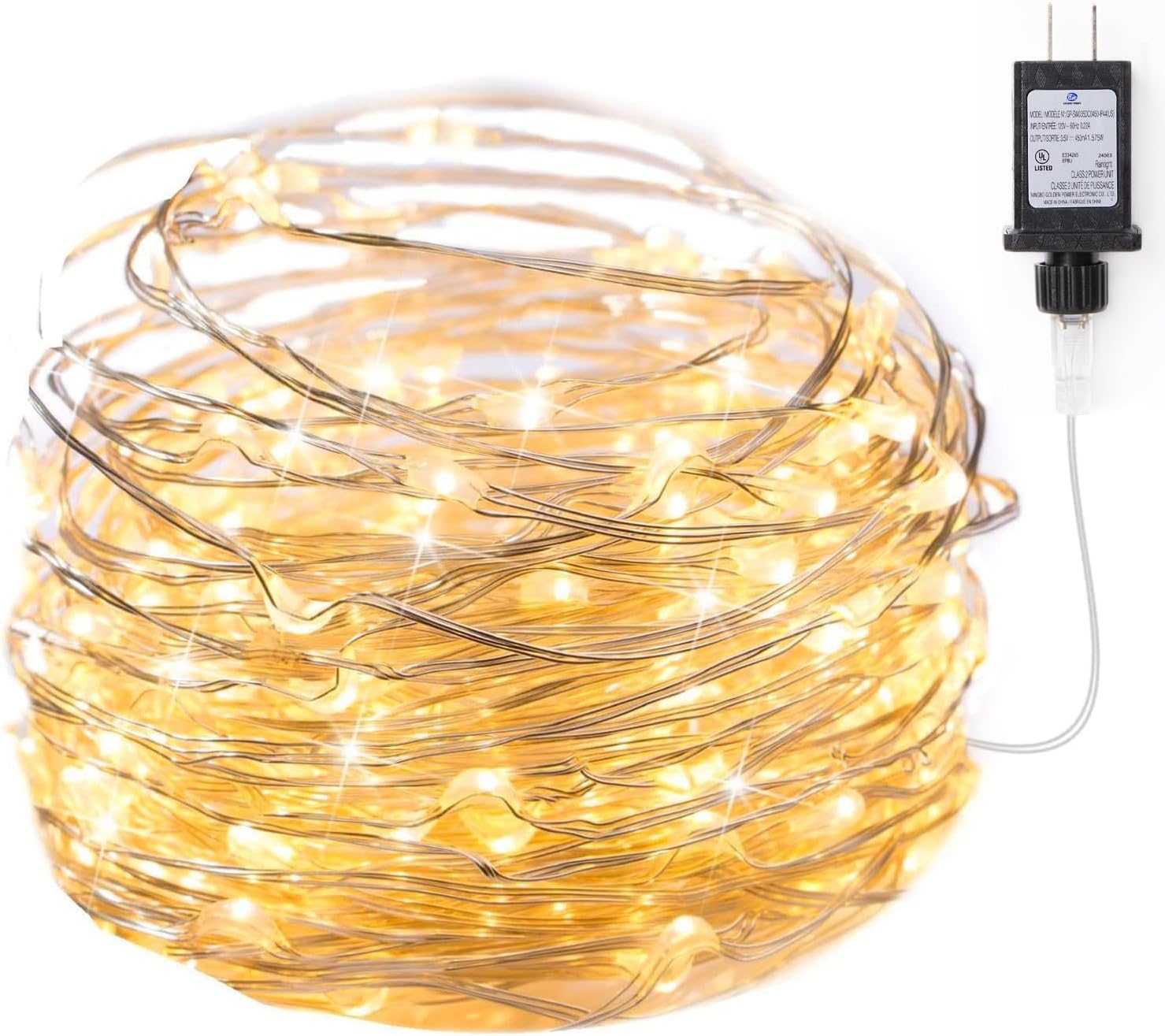 Minetom 33Ft 100 LED Fairy Lights, Warm White