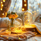 Minetom 33Ft 100 LED Fairy Lights, Warm White - Size reference