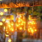 Minetom 33Ft 100 LED Fairy Lights, Warm White - In use