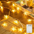 Minetom 17Ft 50 LED Star String Lights, Timer