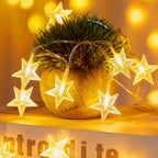 Minetom 17Ft 50 LED Star String Lights, Timer - Detail view