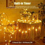 Minetom 17Ft 50 LED Star String Lights, Timer - Alternate angle