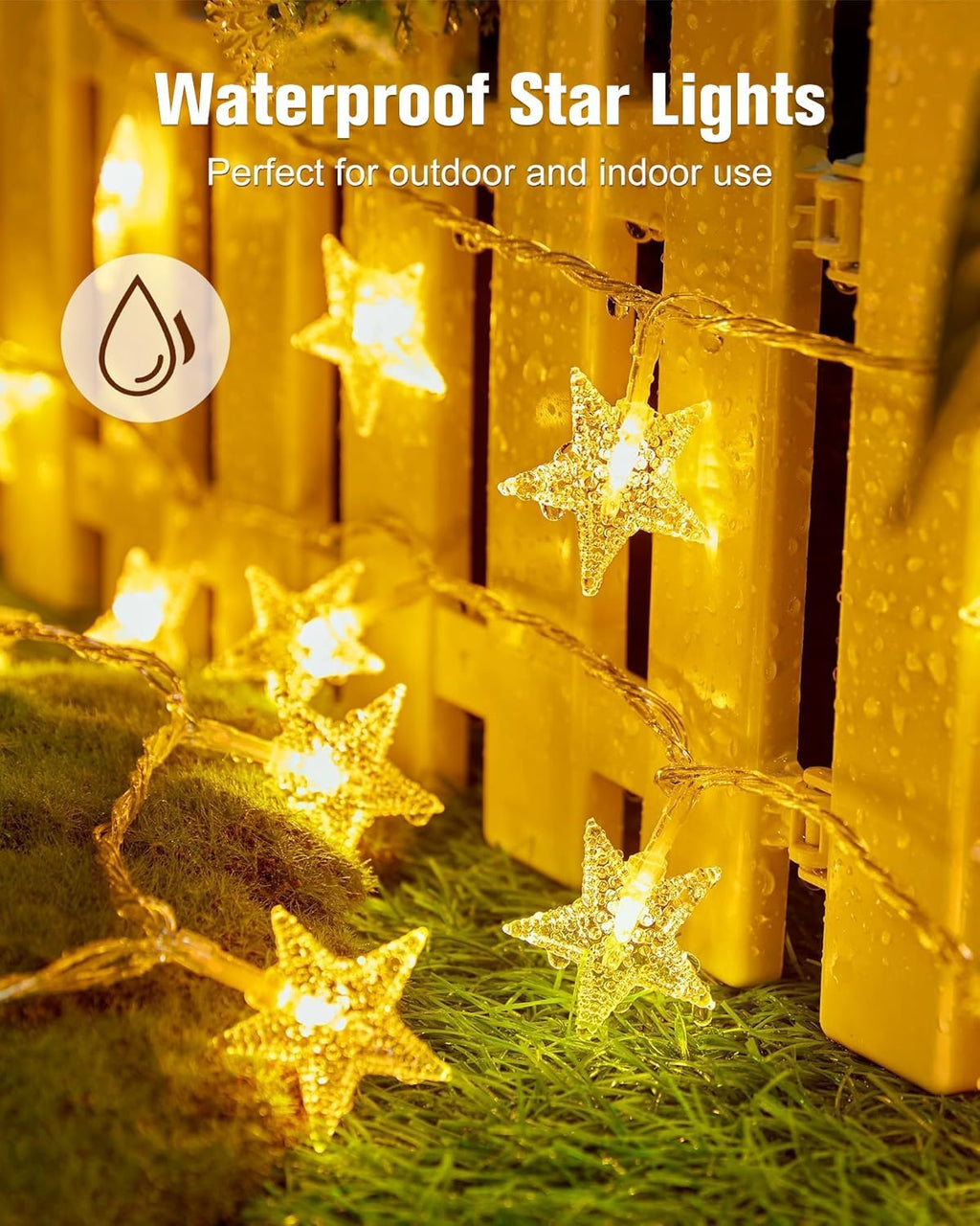 Minetom 17Ft 50 LED Star String Lights, Timer - Additional view