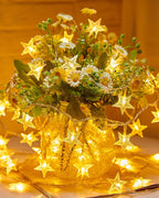 Minetom 17Ft 50 LED Star String Lights, Timer - Feature highlight
