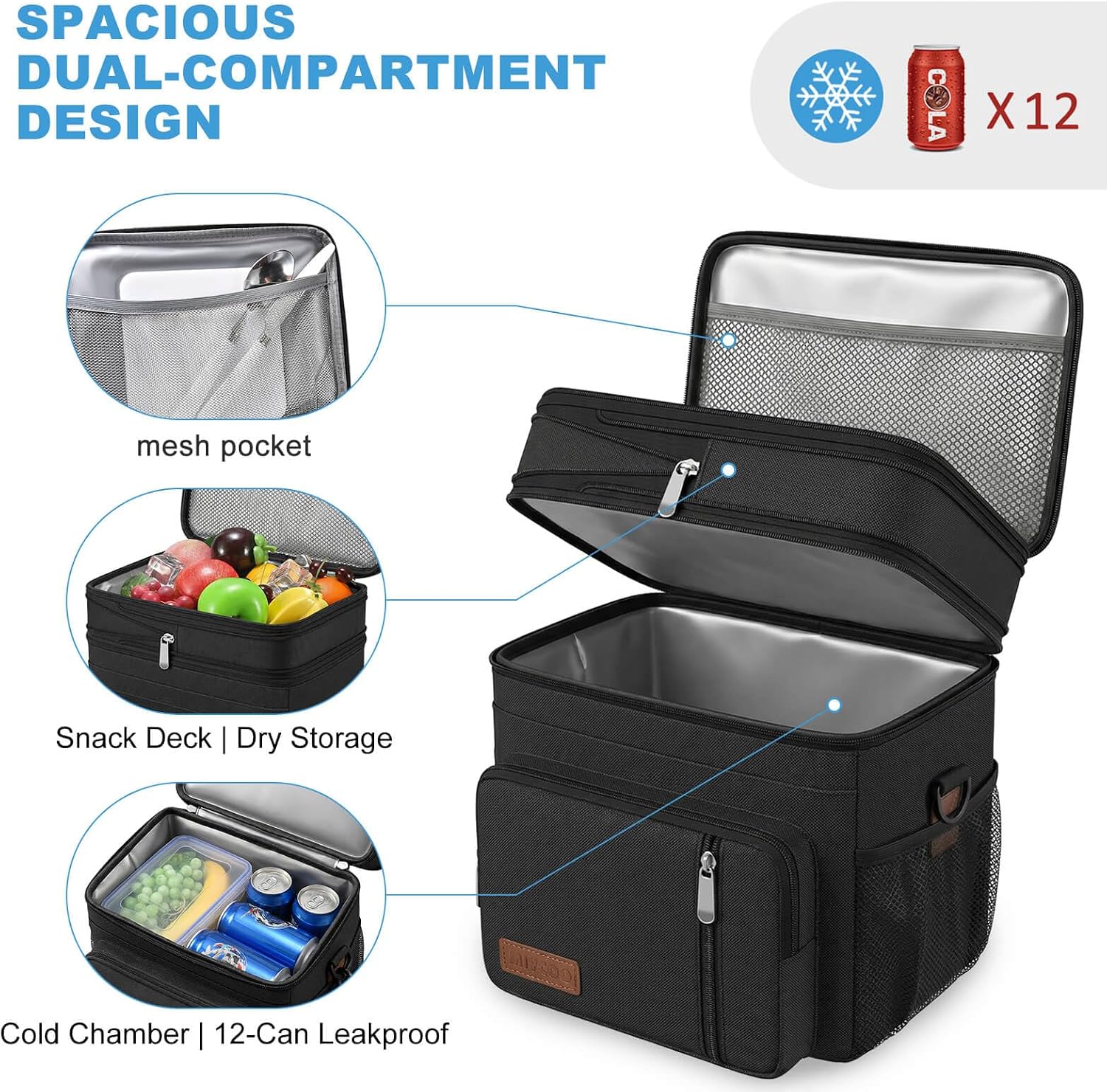 MIYCOO Insulated Lunch Bag, 15L Cooler - In use