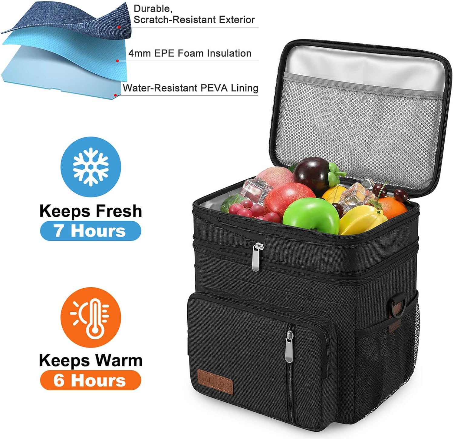MIYCOO Insulated Lunch Bag, 15L Cooler - Packaging