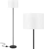 Modern 60in Floor Lamp with White Shade