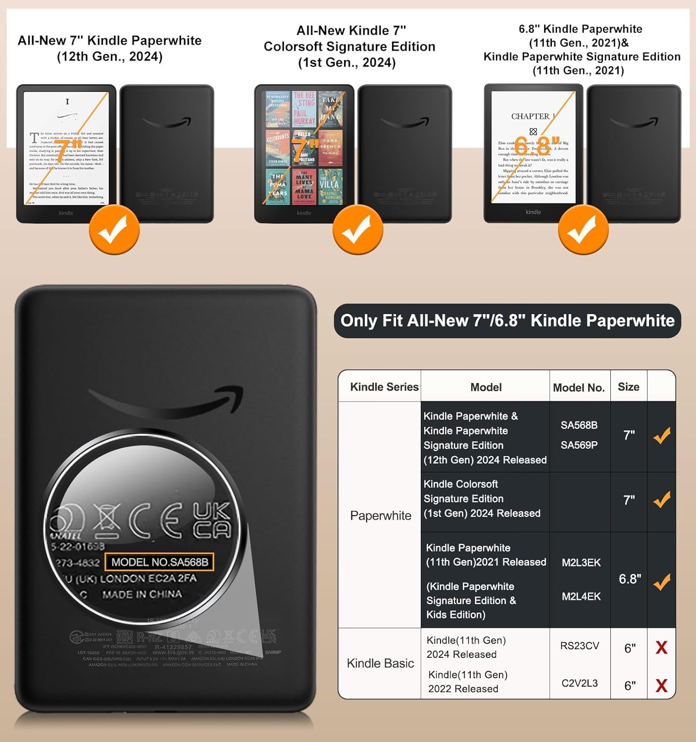 MoKo Case for Kindle Paperwhite & Colorsoft - Detail view