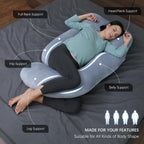 U-Shaped Full Body Pregnancy Pillow, 57in - Detail view