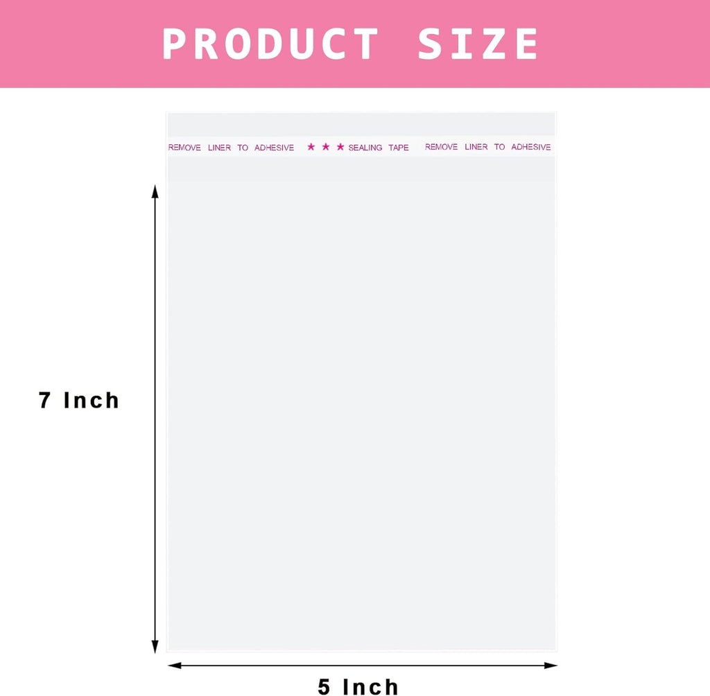 Morepack Cellophane Bags 5x7in 200pk - Detail view