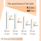 Mr. Pen Nail Assortment Kit 600pc - Detail view