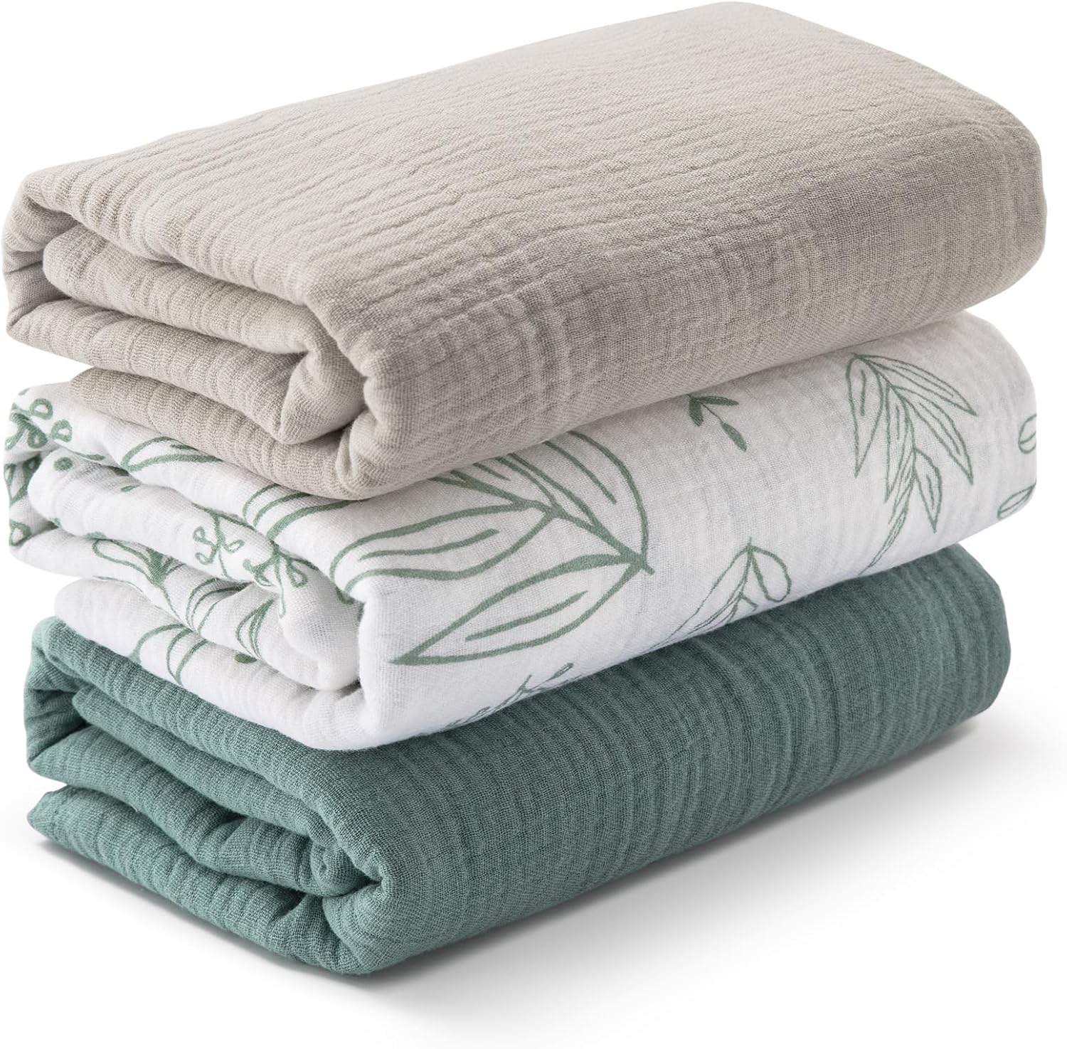 Muslin Swaddle Blankets 3 Pack 38x40