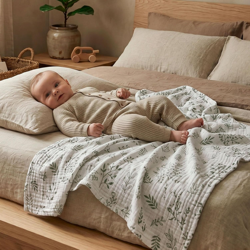 Muslin Swaddle Blankets 3 Pack 38x40 - Close-up