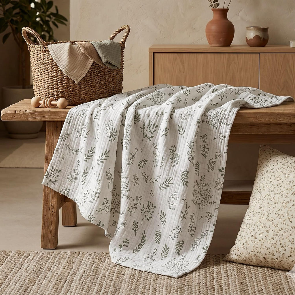 Muslin Swaddle Blankets 3 Pack 38x40 - Size reference