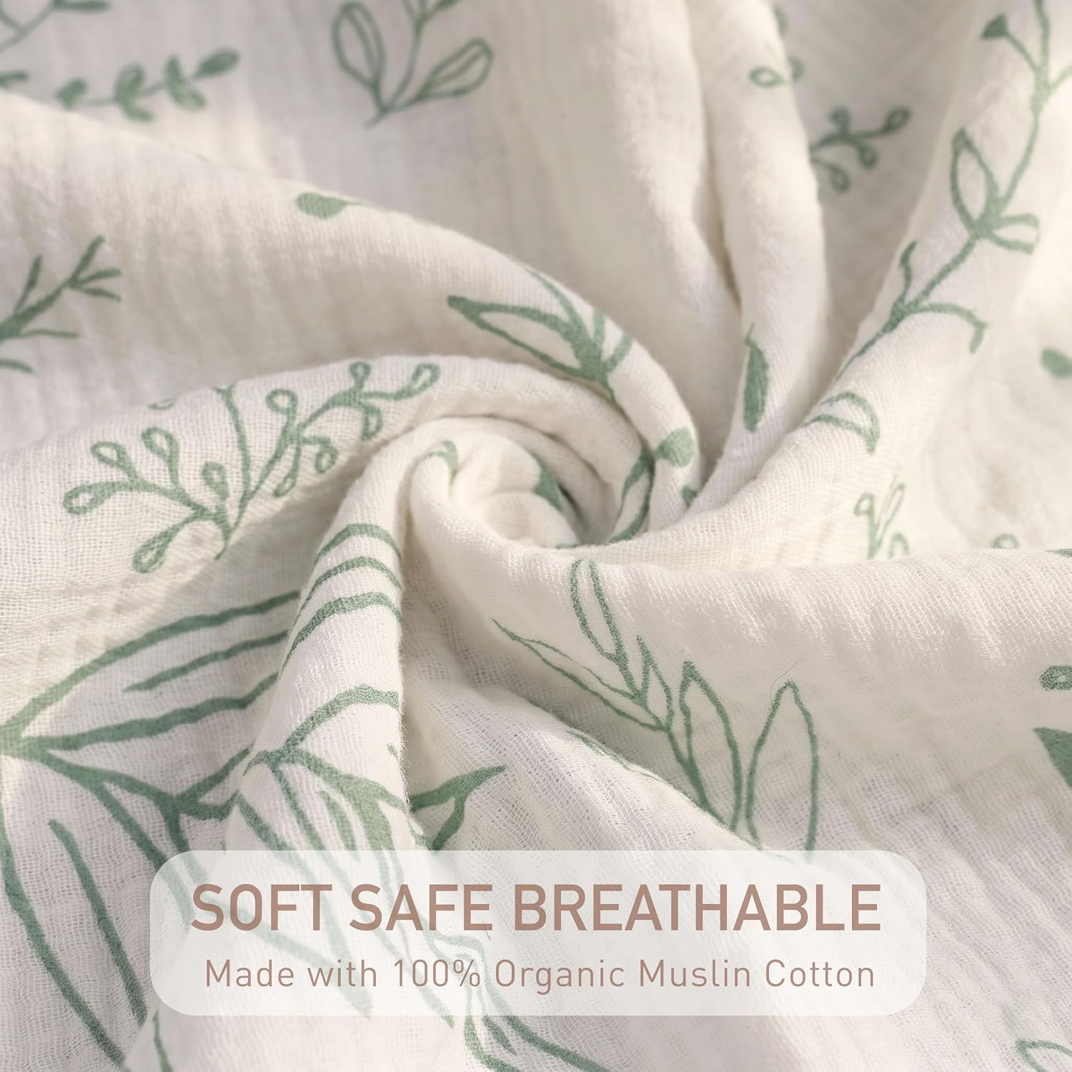 Muslin Swaddle Blankets 3 Pack 38x40 - Additional view