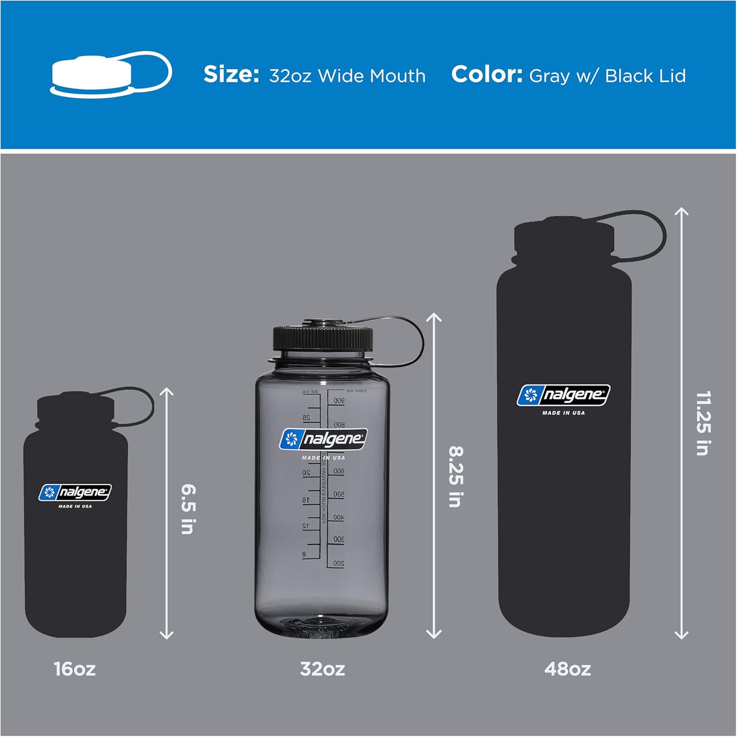 Nalgene 32oz Wide Mouth Water Bottle - In use