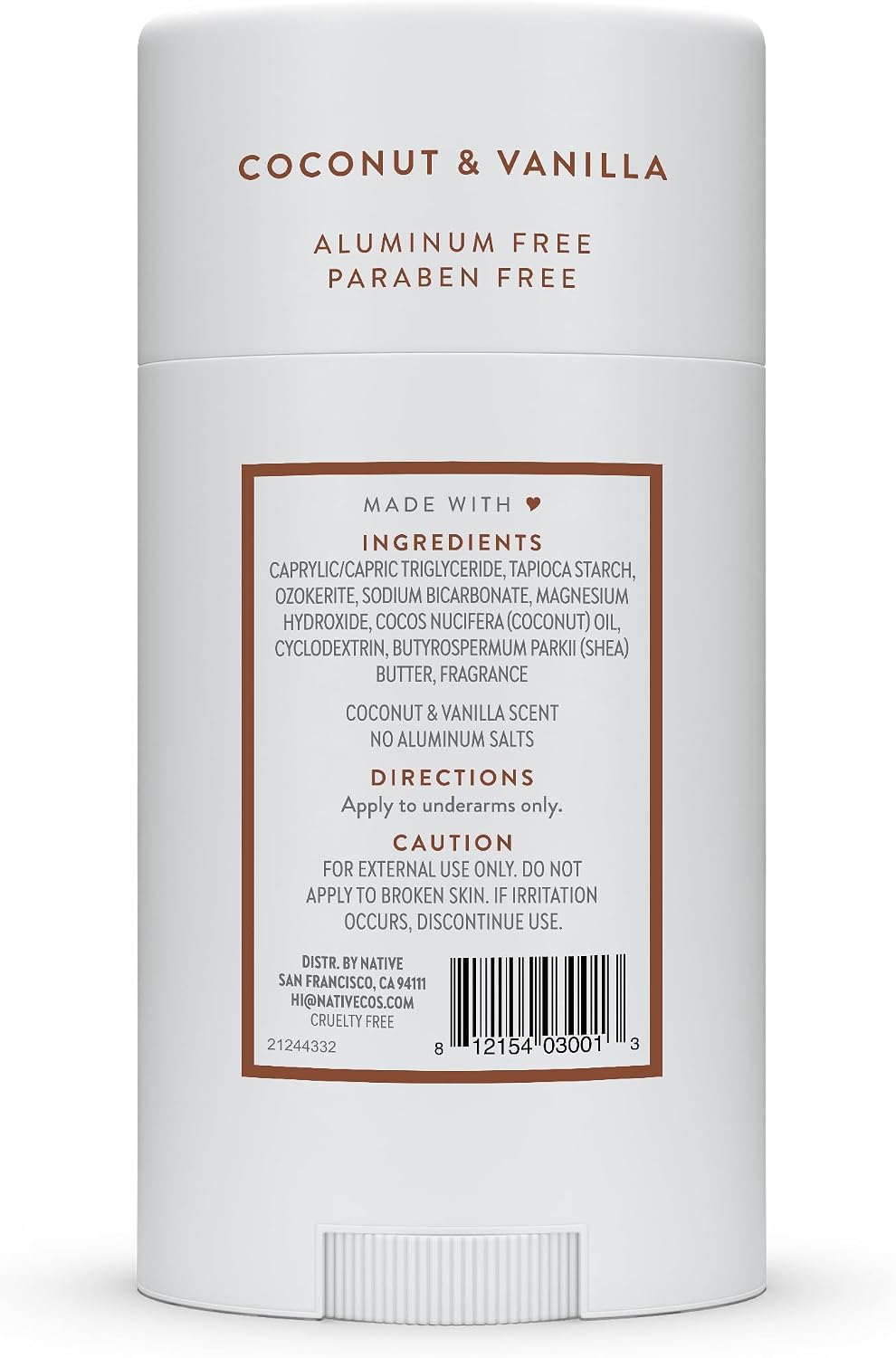 Native Deodorant Coconut & Vanilla - Feature highlight