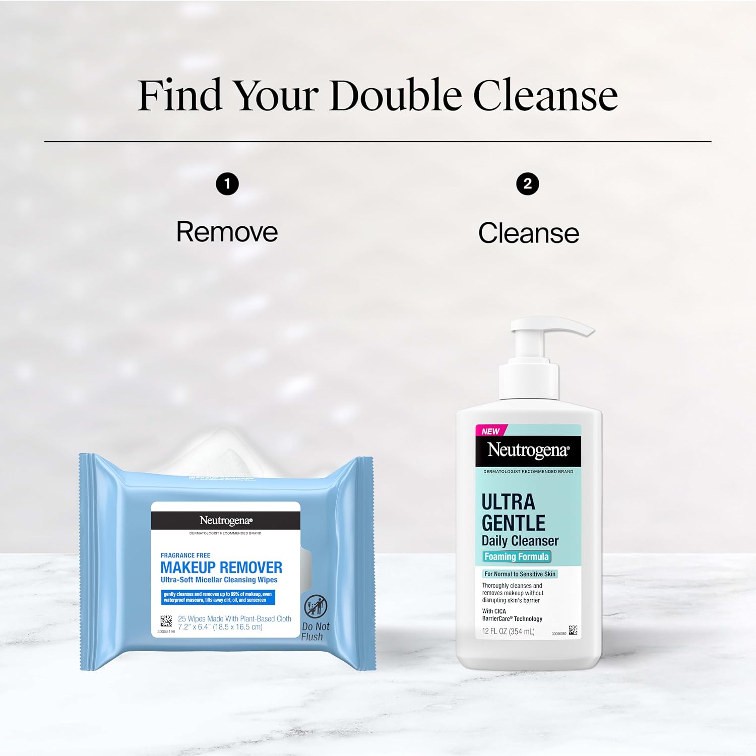 Neutrogena Micellar Makeup Remover Wipes, 2x25 Ct - In use