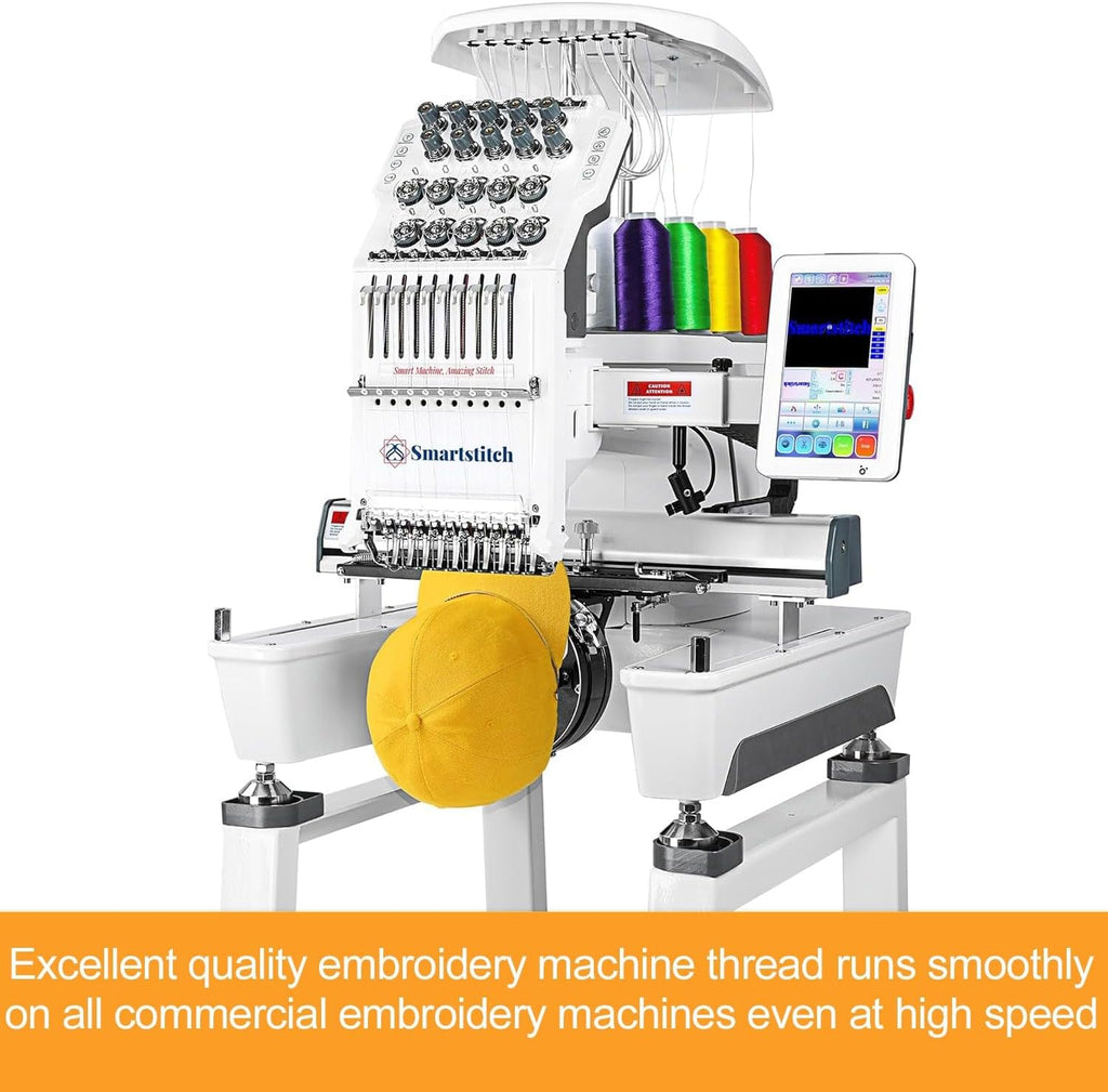 New brothread 5000M Embroidery Thread, White 40WT - Size reference