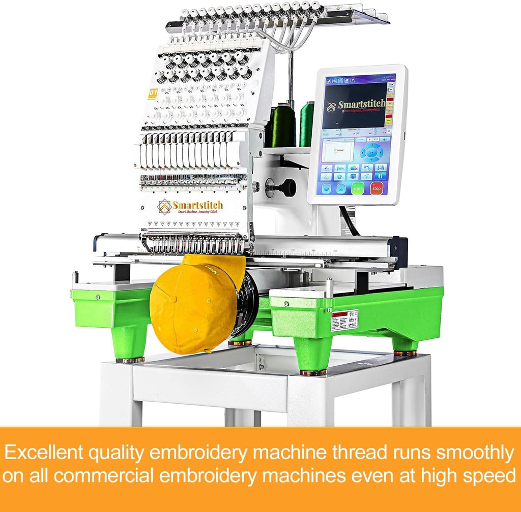 New brothread 5000M Embroidery Thread, White 40WT - In use
